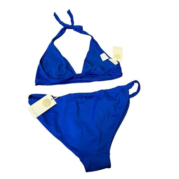 NWT Ramy Brook bikini set azure Lana bottom, Rhode top Sz L - Picture 2 of 3